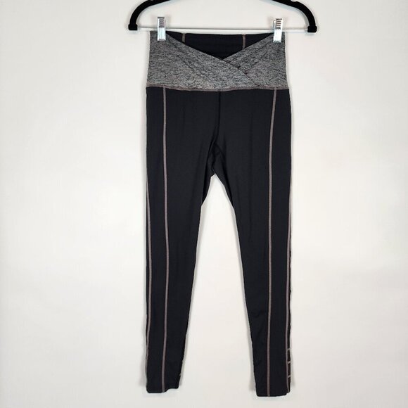 OISELLE Meter Satellite Running Tights Size 02 Wide Criss Cross Waistband sz XS - Picture 3 of 12